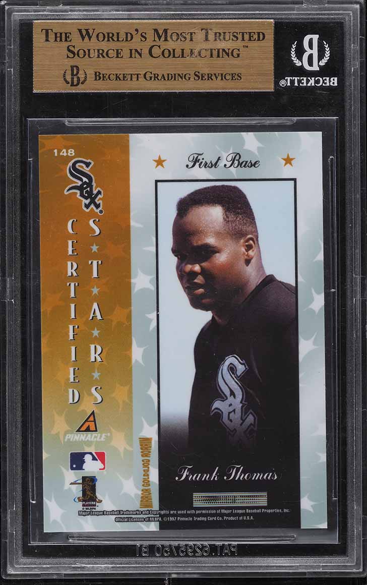 1997 Pinnacle Certified Mirror Gold Frank Thomas #148 BGS 9.5 GEM