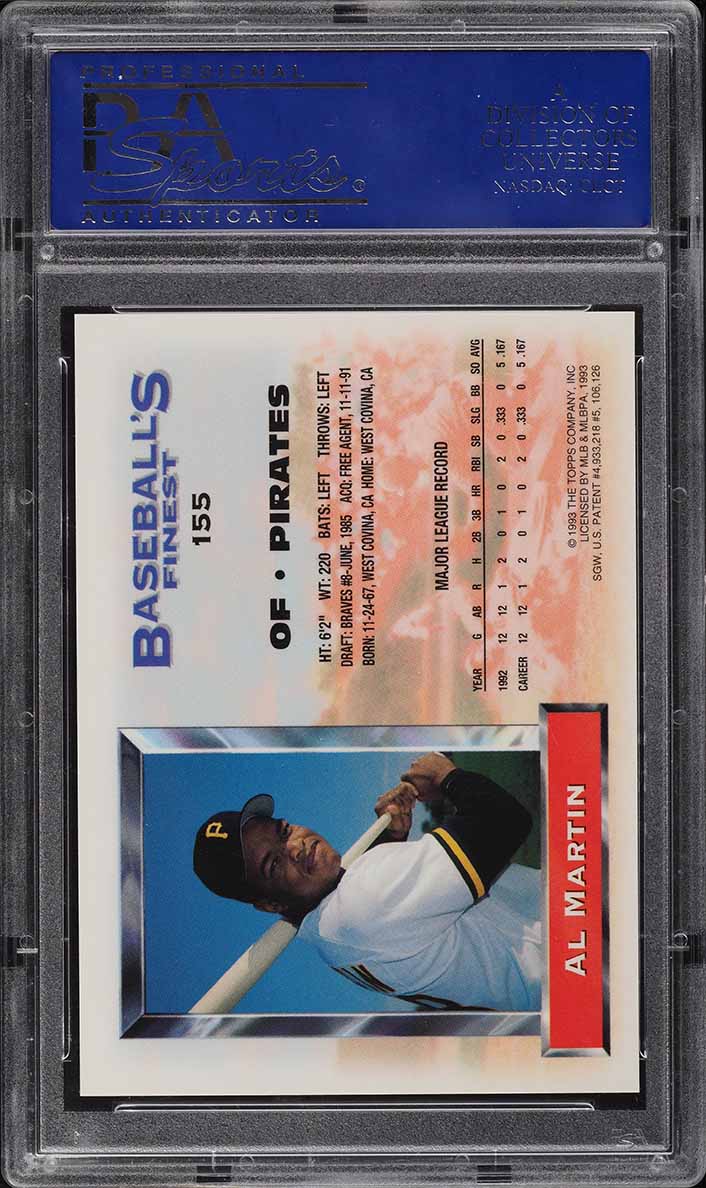 1993 Finest Refractor Al Martin #155 PSA 9 MINT