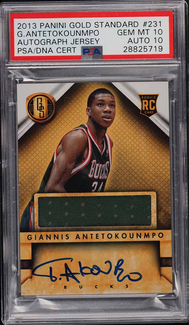 2013 Panini Gold Standard Giannis Antetokounmpo RC PATCH AUTO DNA