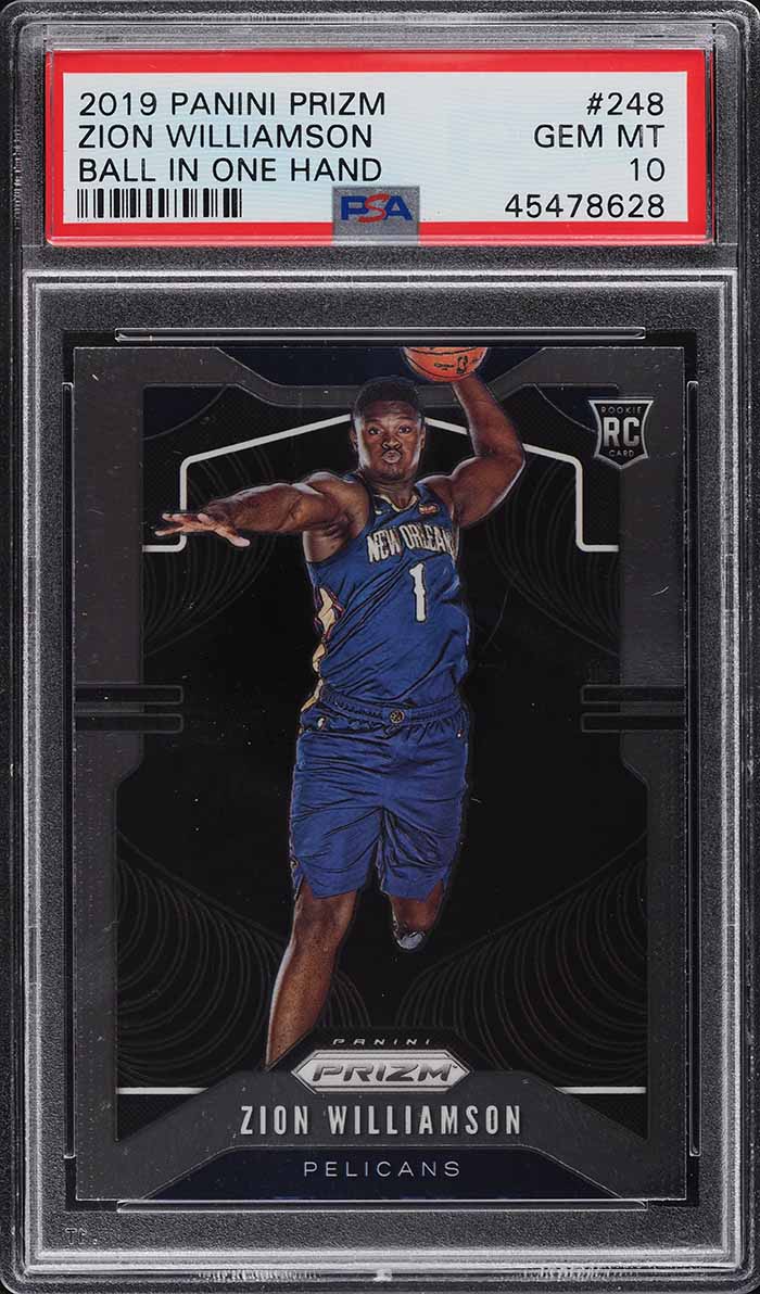 2019 Panini Prizm Ball In One Hand Zion Williamson ROOKIE RC #248