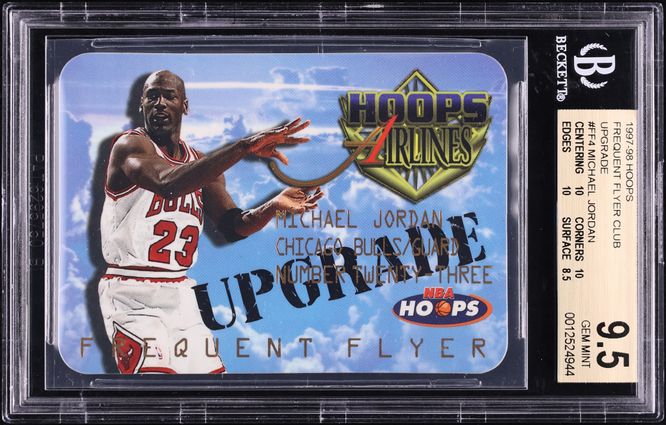 1997 Hoops Frequent Flyer Club Upgrade Michael Jordan #FF4 BGS 9.5