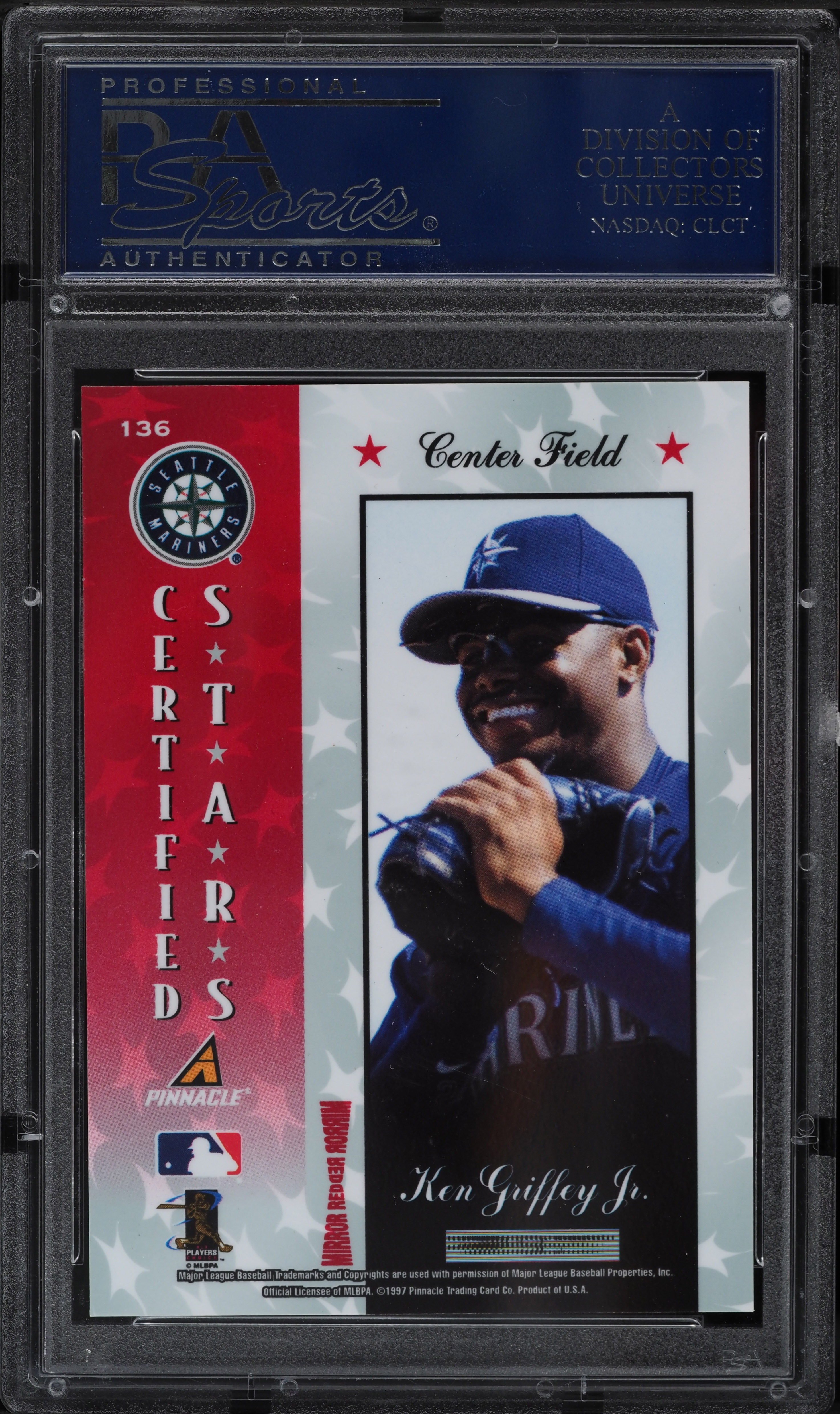 ヴィンテージポスター　1997 Ken Griffey Jr 1997 Pinnacle Certified Mirror Red Ken Griffey Jr. #136 PSA 10 GEM