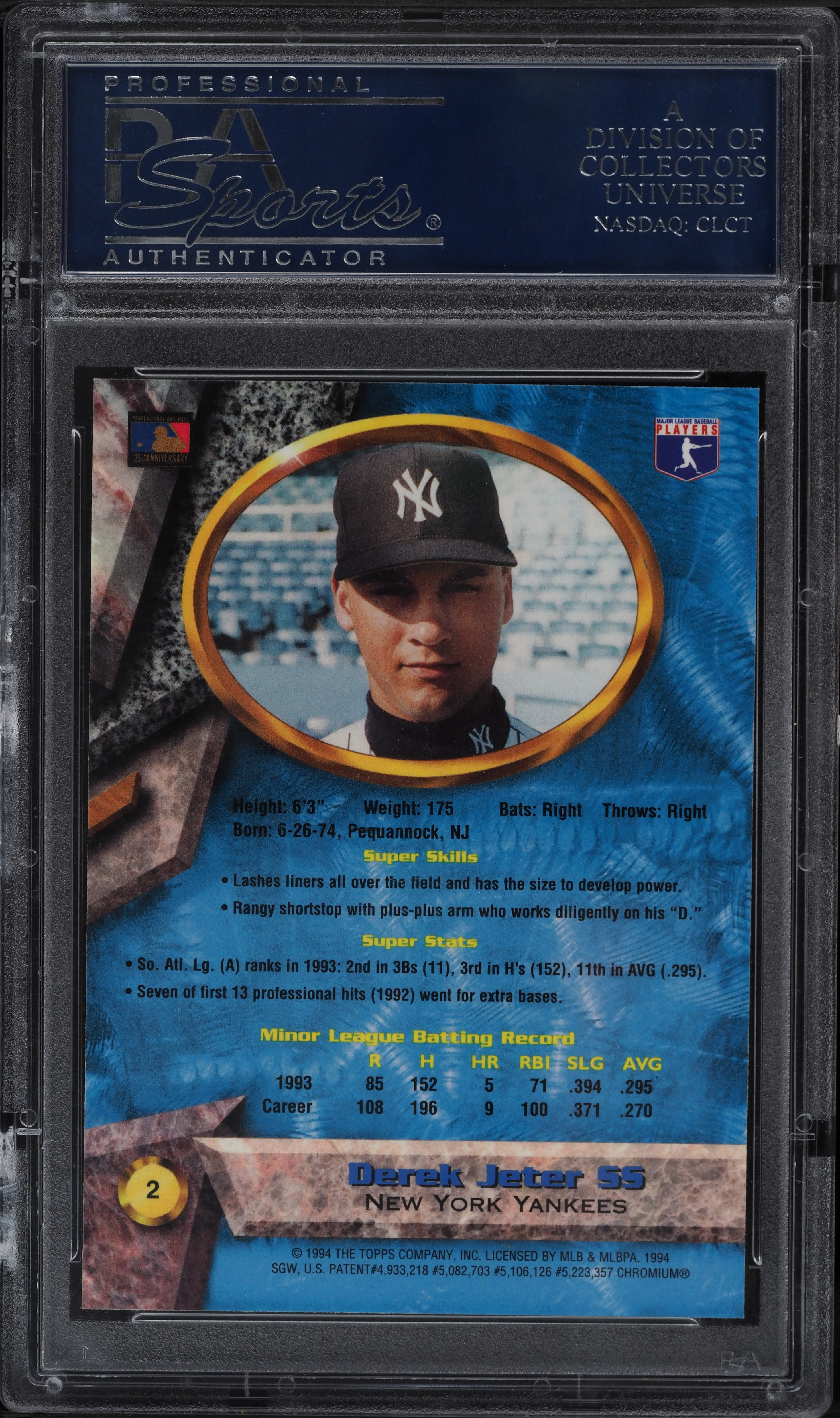 DEREK JETER 1994 PSA 9 Mint