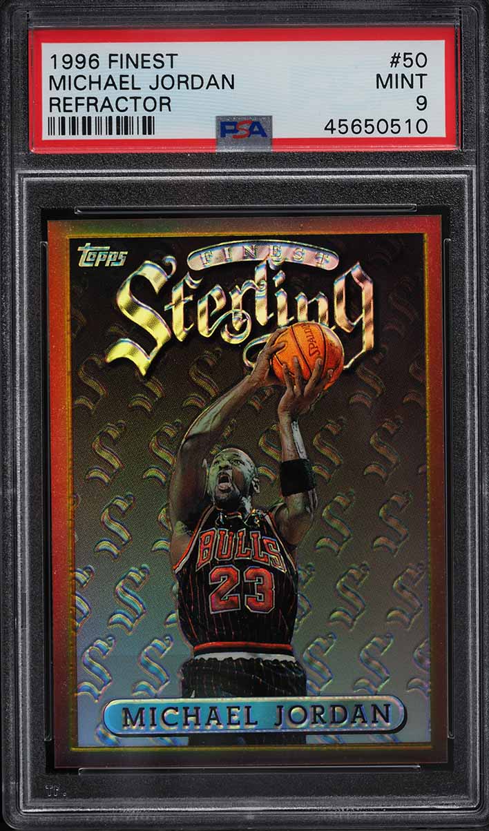 1996 Finest Sterling Refractor Michael Jordan #50 PSA 9 MINT
