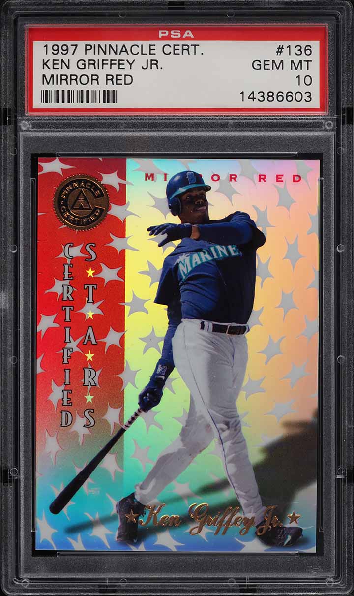 1997 Pinnacle Certified Mirror Red Ken Griffey Jr. #136 PSA 10 GEM MINT