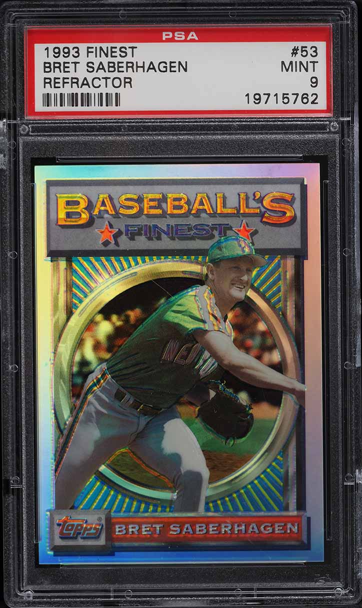 1993 Finest Refractor Bret Saberhagen #53 PSA 9 MINT