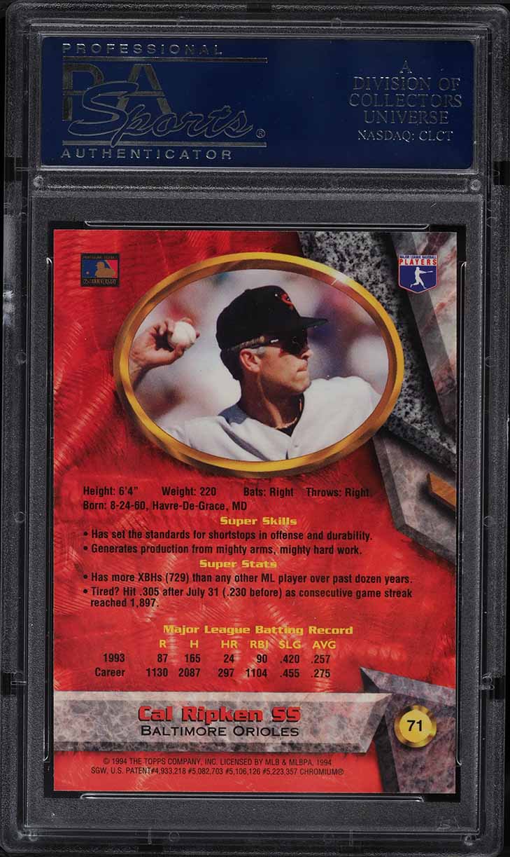 1994 Bowman's Best Red Refractor Cal Ripken Jr. #71 PSA 9 MINT