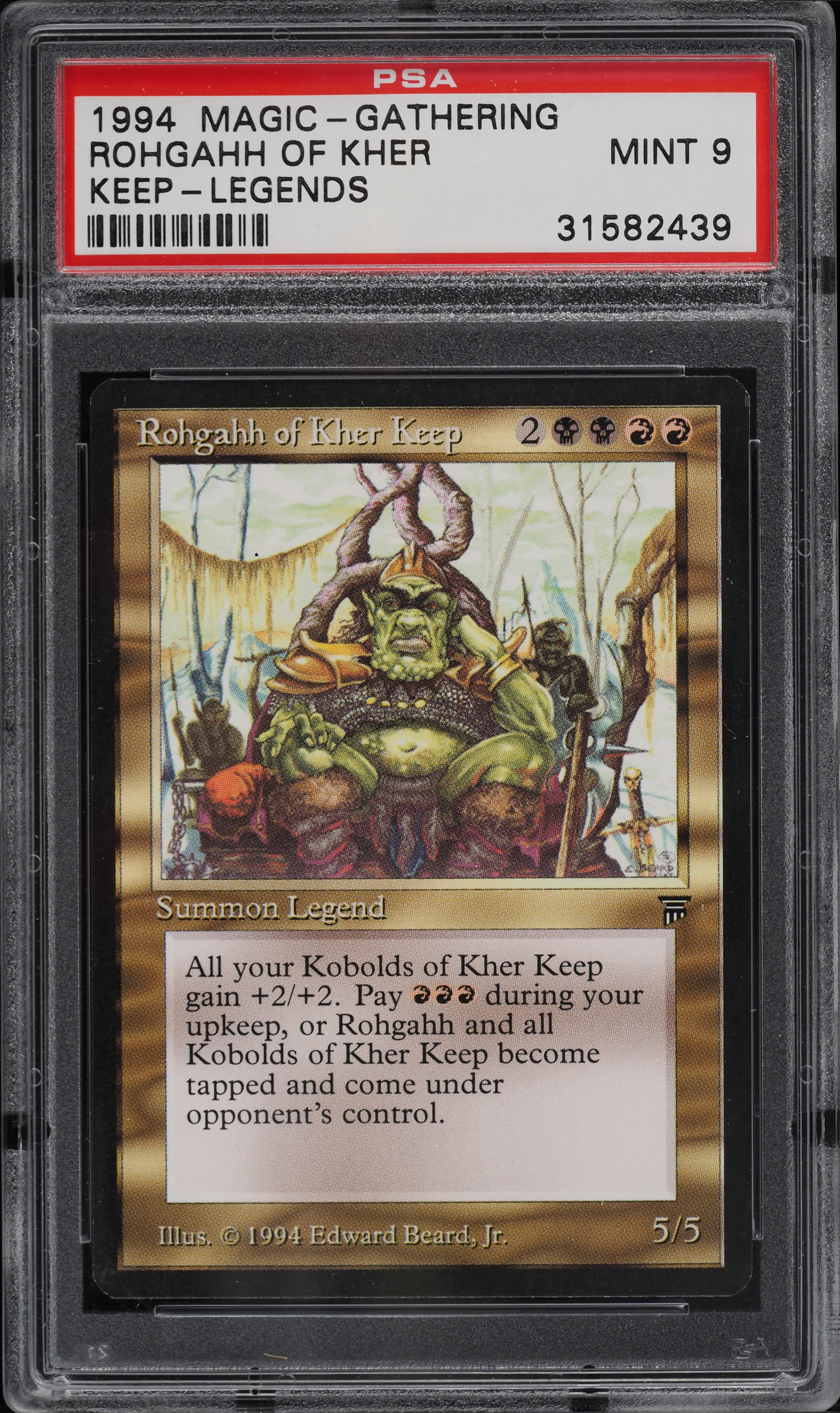 1994 Magic The Gathering MTG Legends Rohgahh Of Kher Keep PSA 9