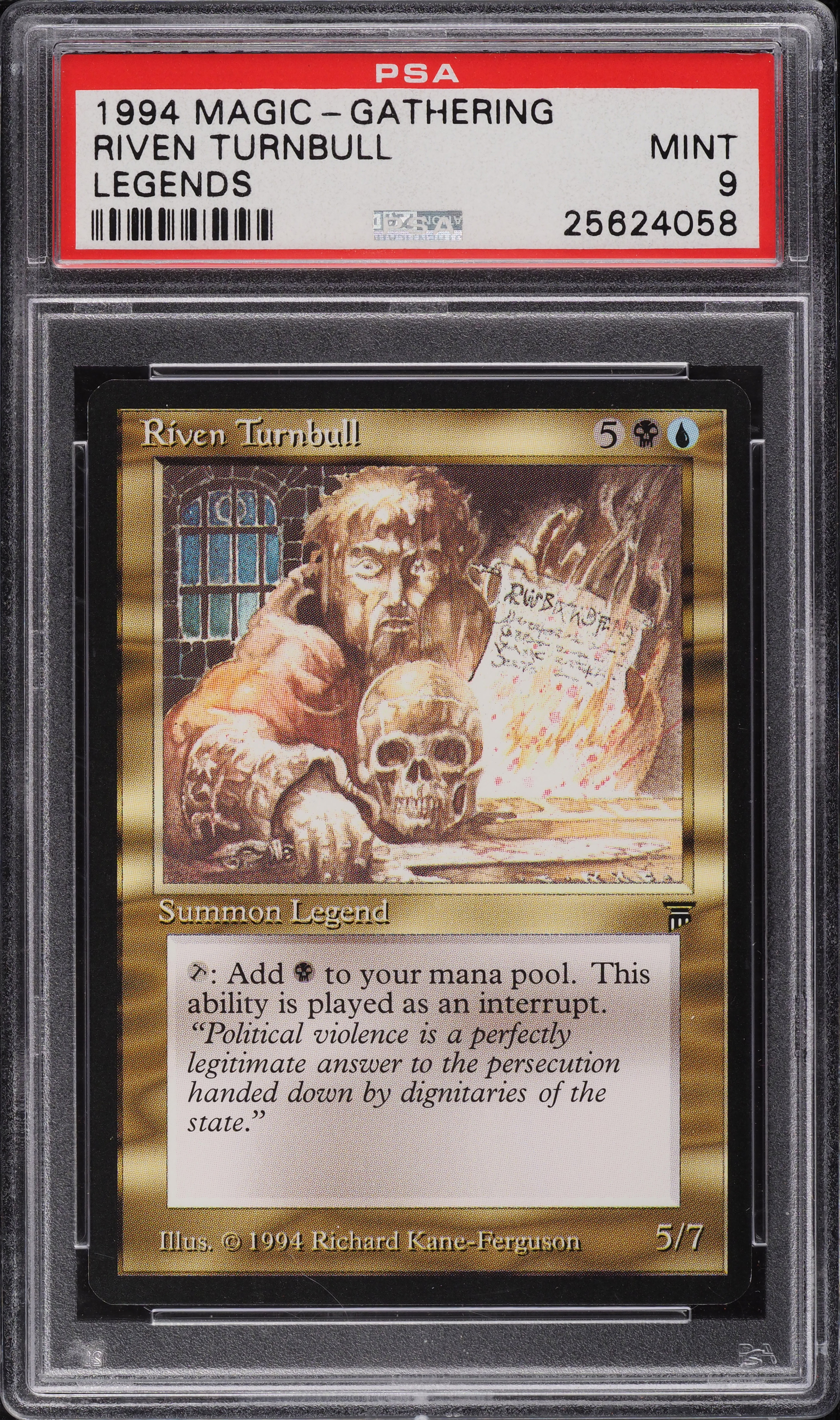 1994 Magic The Gathering MTG Legends Riven Turnbull PSA 9 MINT on
