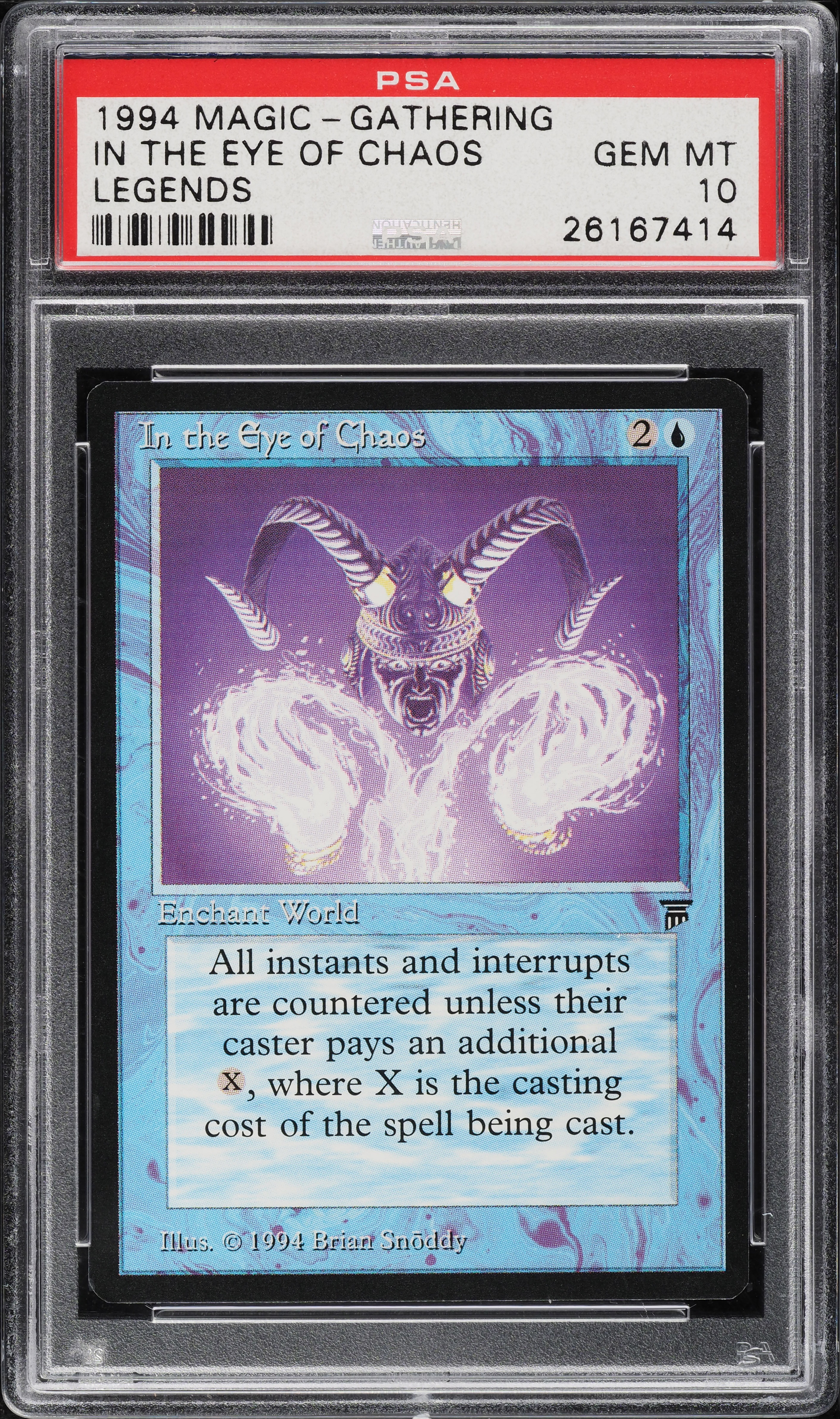 1994 Magic The Gathering MTG Legends In the Eye Of Chaos R B PSA