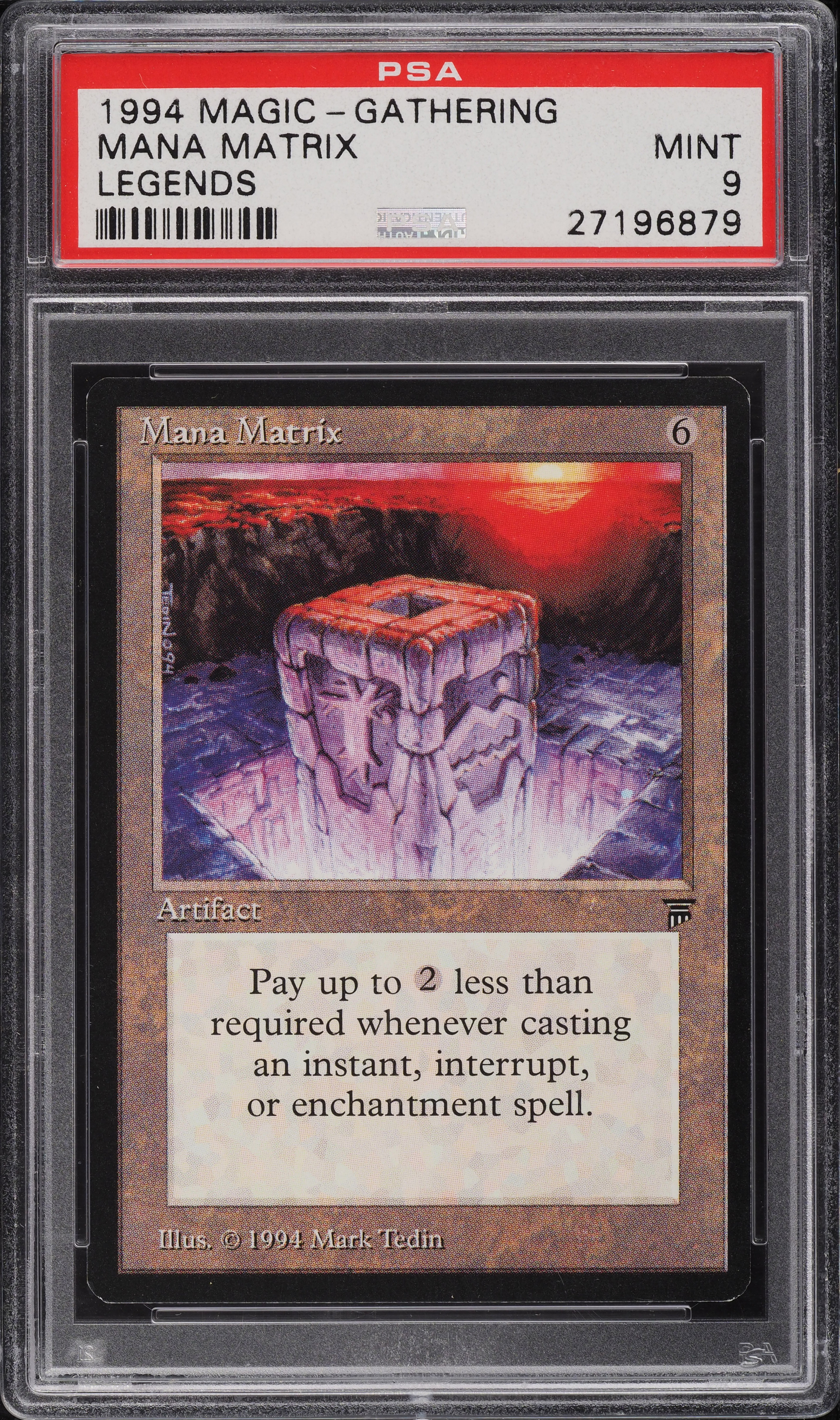 1994 Magic The Gathering MTG Legends Mana Matrix R A PSA 9 MINT on
