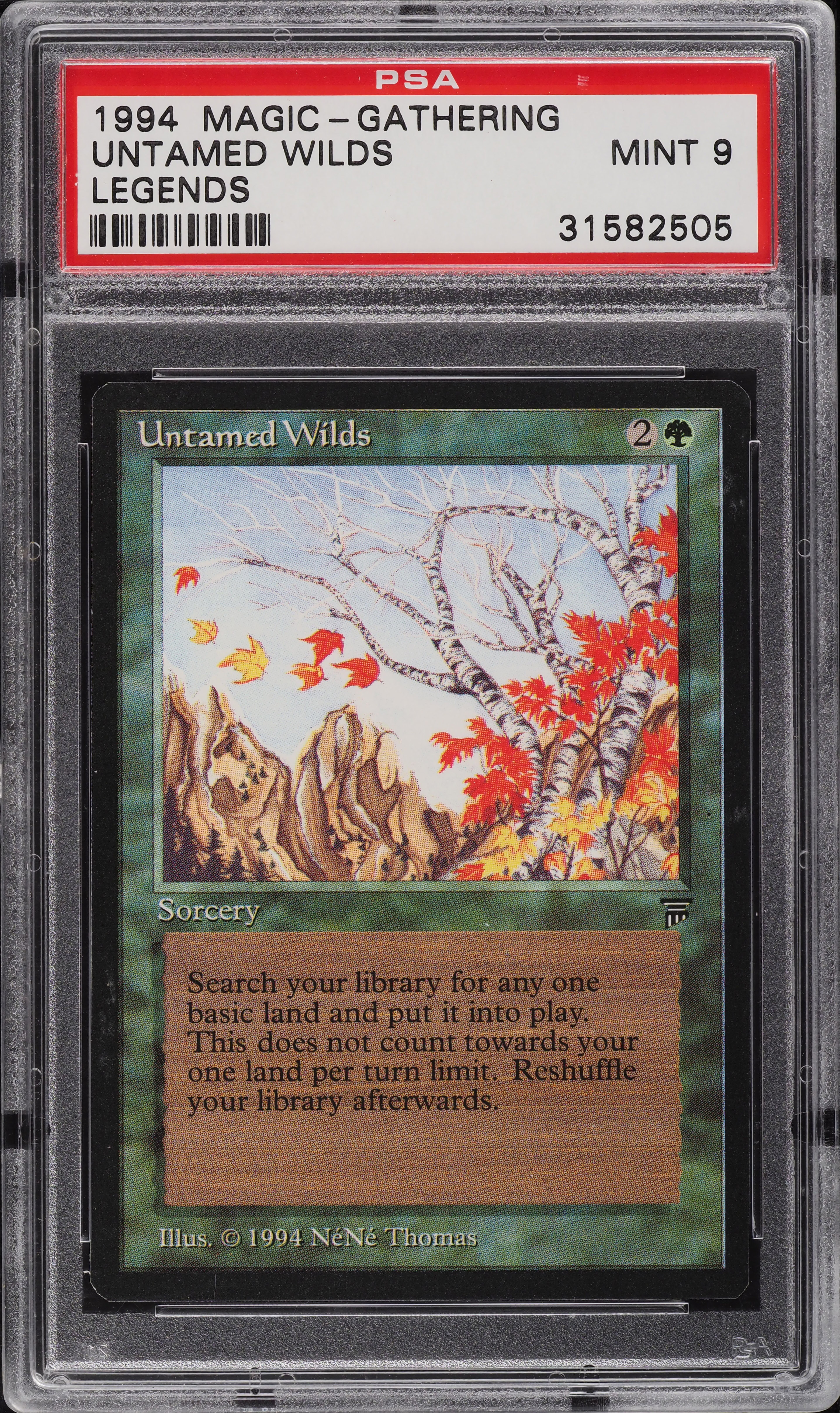 1994 Magic The Gathering MTG Legends Untamed Wilds PSA 9 MINT on
