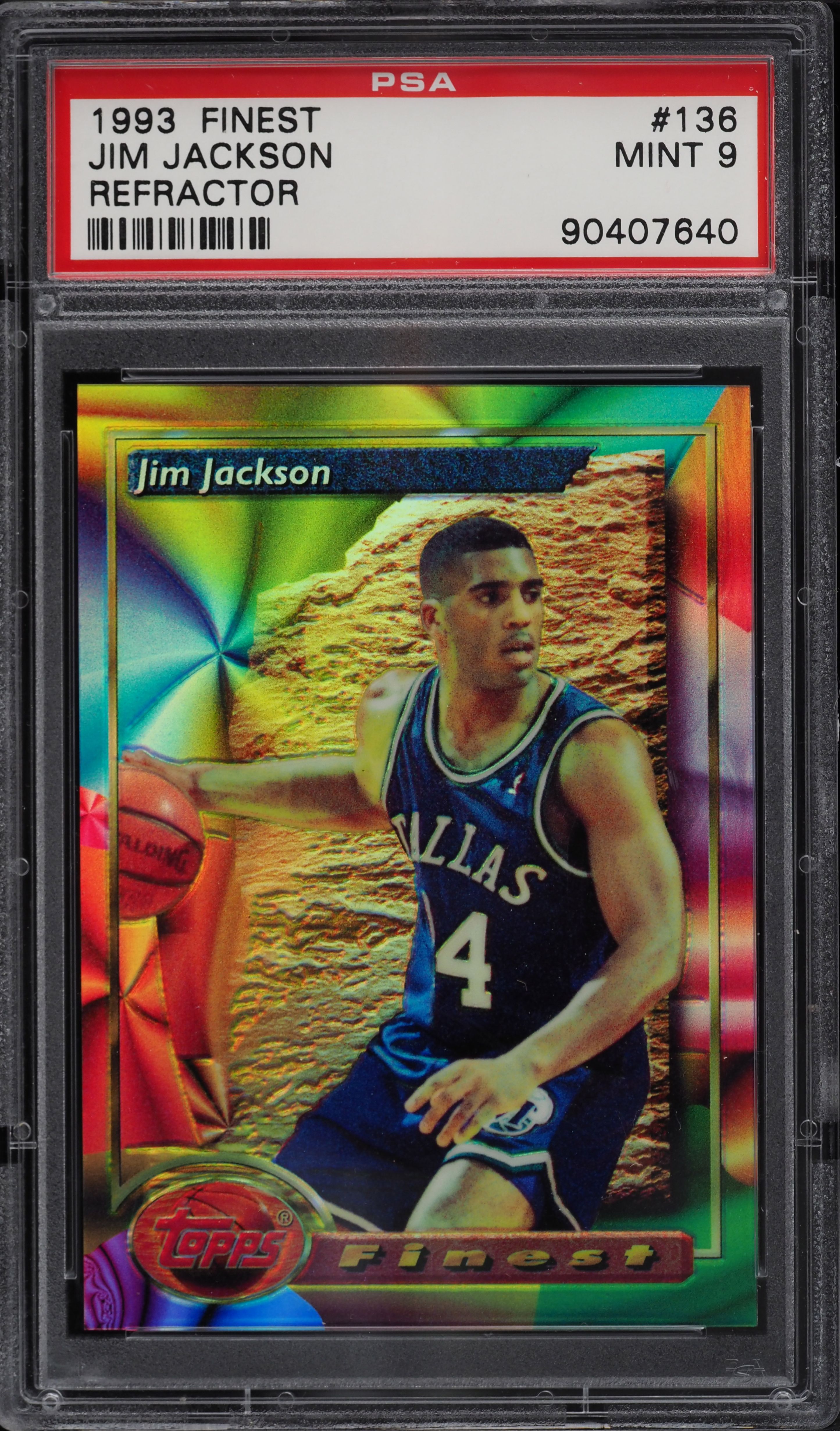 1993 Finest Refractor Jim Jackson #136 PSA 9 MINT on Fanatics Collect