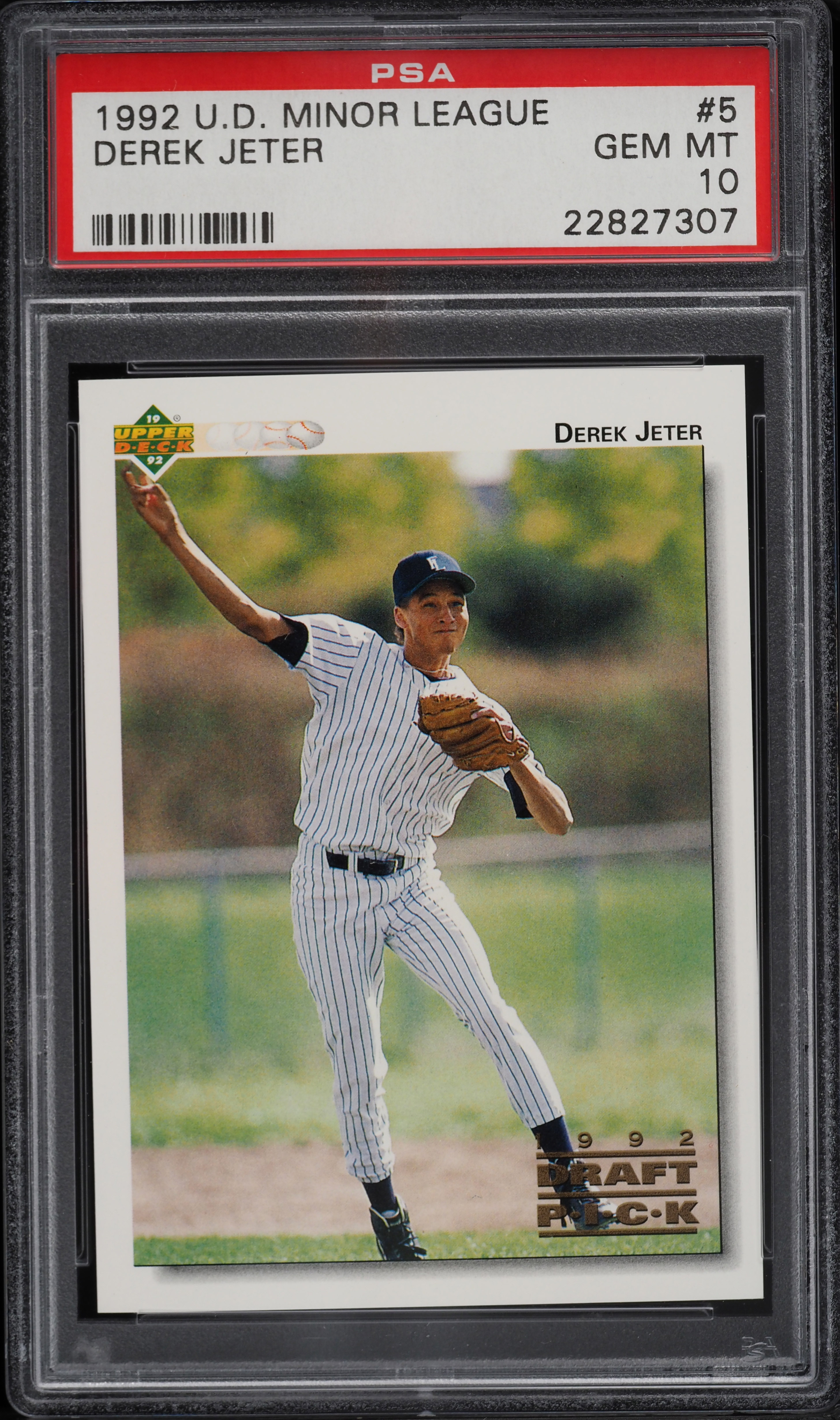1992 Upper Deck Minor League Derek Jeter ROOKIE #5 PSA 10 GEM MINT