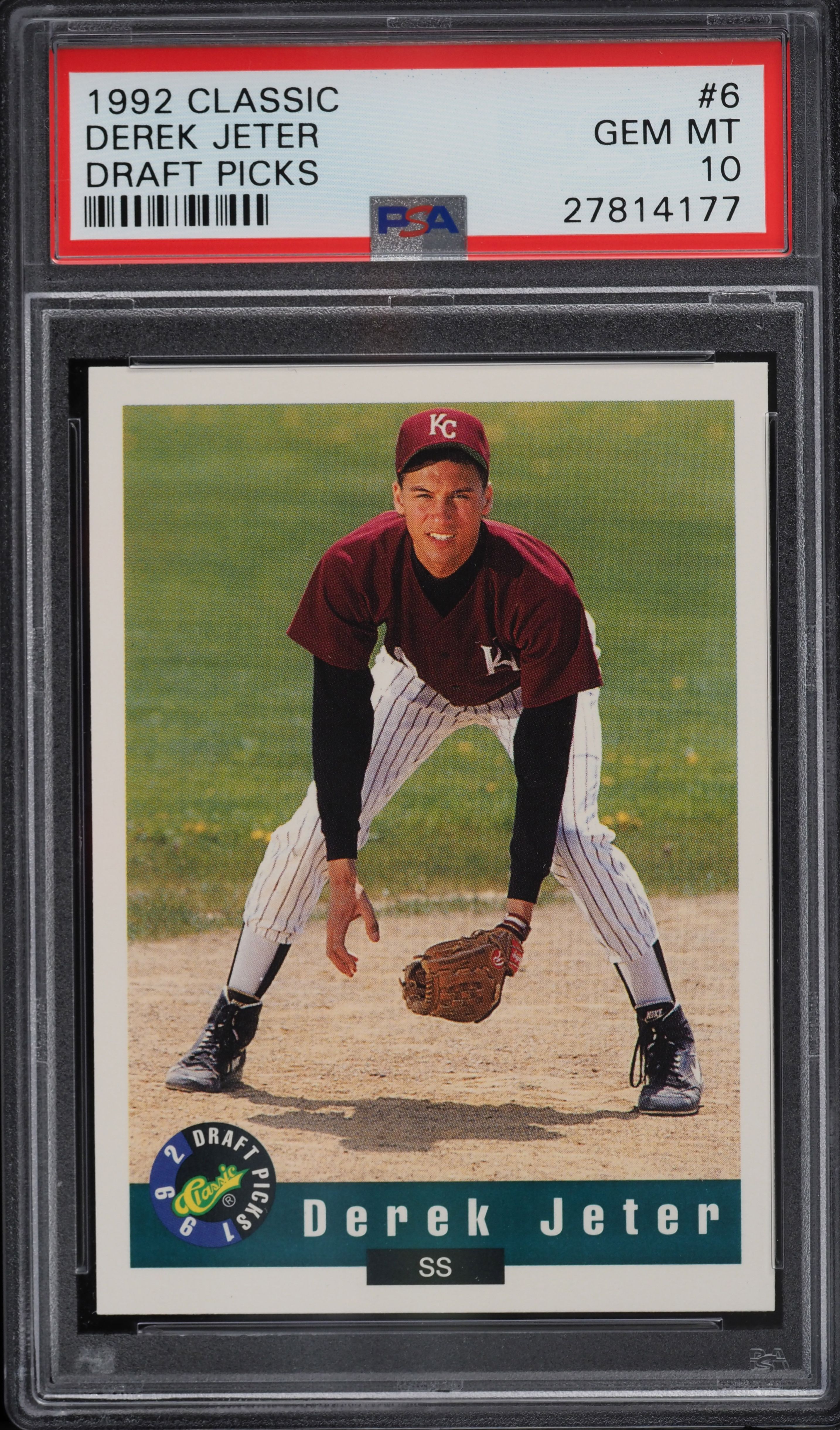 1992 Classic Draft Picks Derek Jeter ROOKIE #6 PSA 10 GEM MINT on