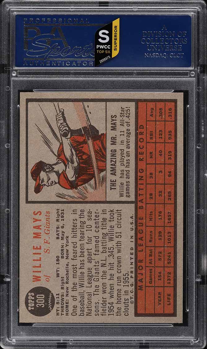 1962 Topps Willie Mays #300 PSA 8 NM-MT (PWCC-S)