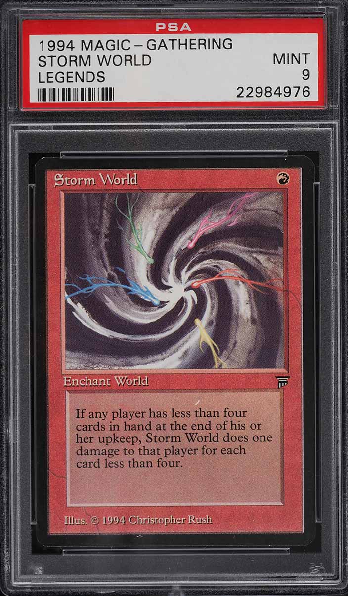 1994 Magic The Gathering MTG Legends Storm World R R PSA 9 MINT on