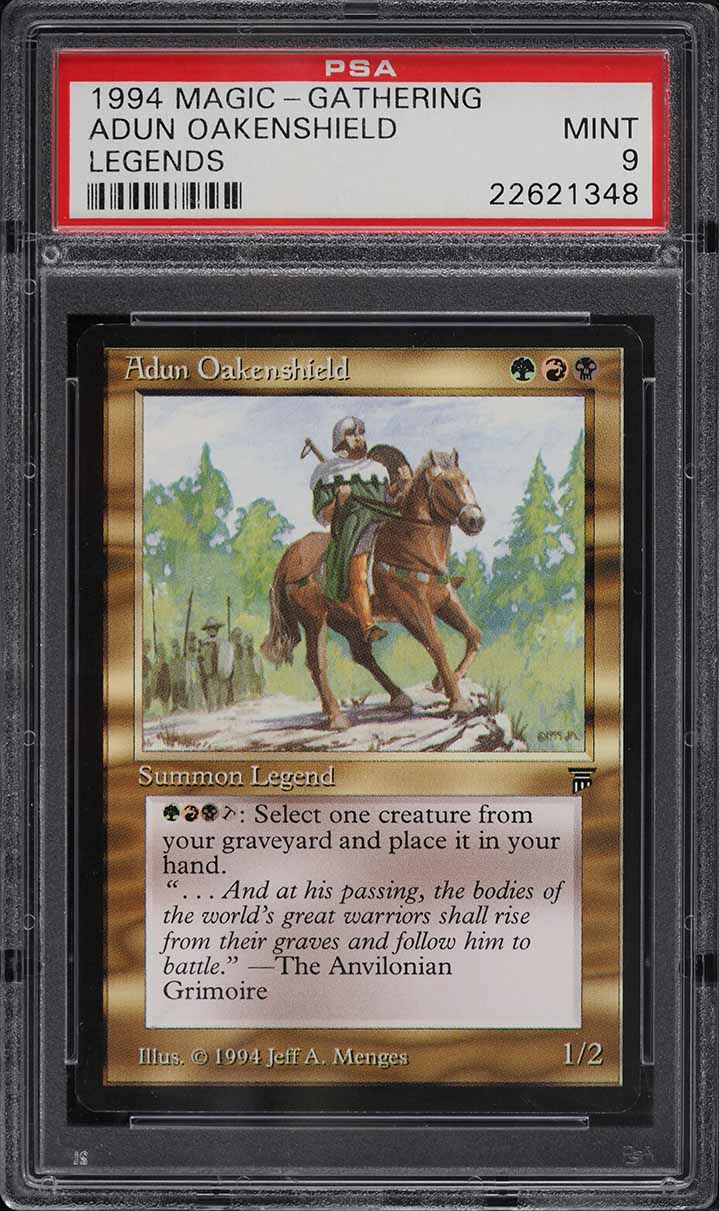 1994 Magic The Gathering MTG Legends Adun Oakenshield PSA 9 MINT
