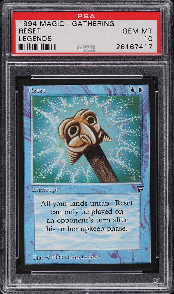 1994 Magic The Gathering MTG Legends Reset PSA 10 GEM MINT