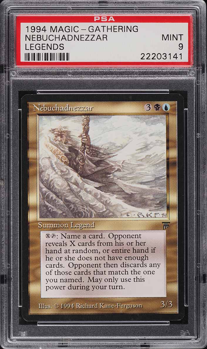 1994 Magic The Gathering MTG Legends Nebuchadnezzar PSA 9 MINT