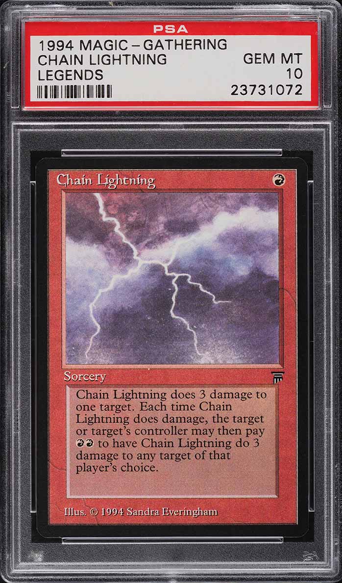 1993 Magic The Gathering MTG Alpha Lightning Bolt C R BGS 9.5 GEM