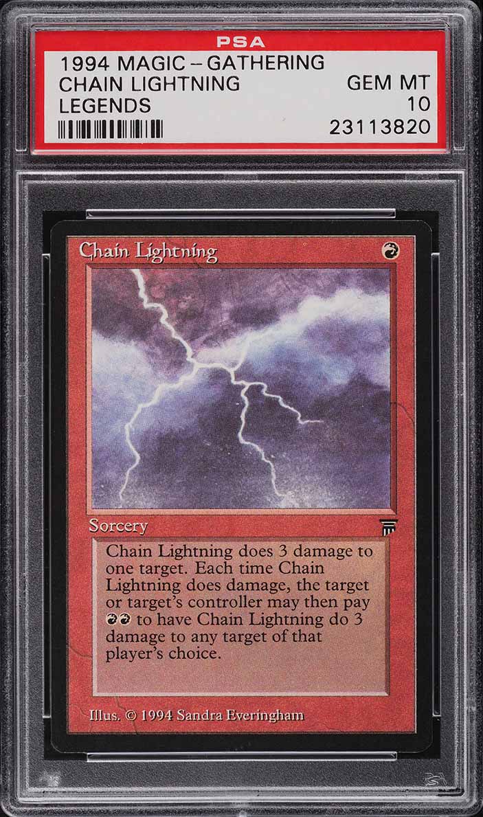 1993 Magic The Gathering MTG Alpha Lightning Bolt C R BGS 9.5 GEM
