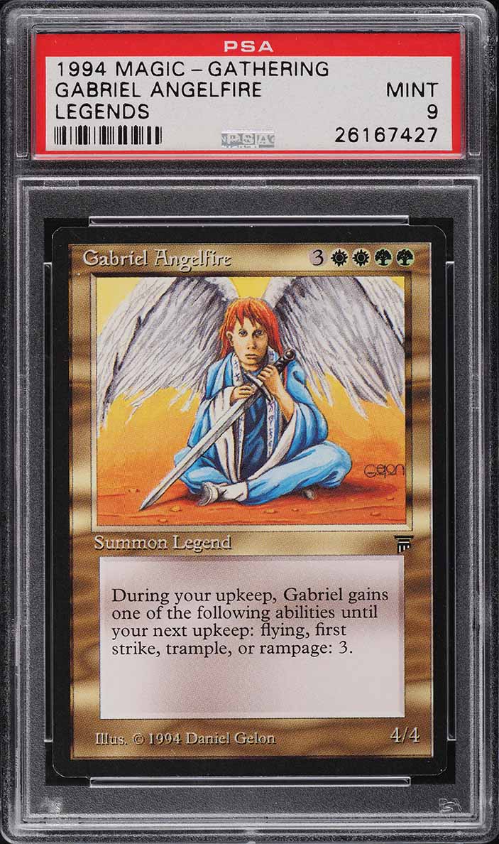 1994 Magic The Gathering MTG Legends Gabriel Angelfire PSA 9 MINT on ...