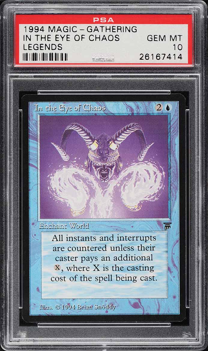 1994 Magic The Gathering MTG Legends In the Eye Of Chaos R B PSA