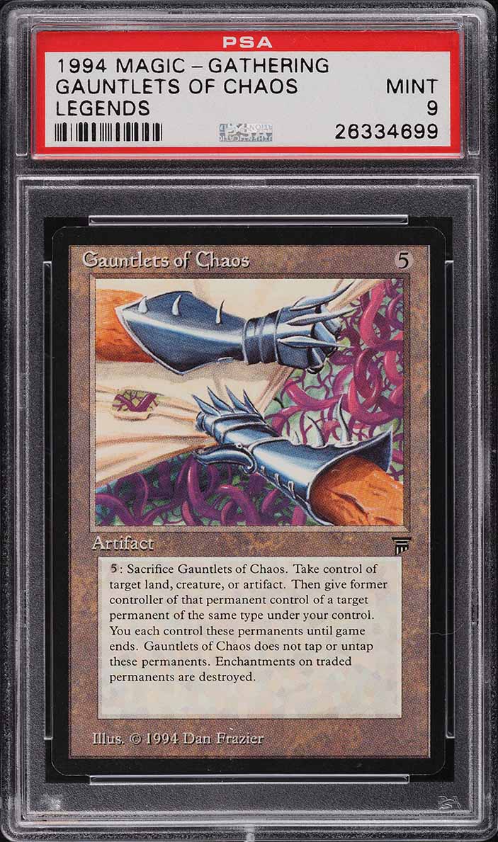 1994 Magic The Gathering MTG Legends Gauntlet of Chaos PSA 9 MINT on  Fanatics Collect