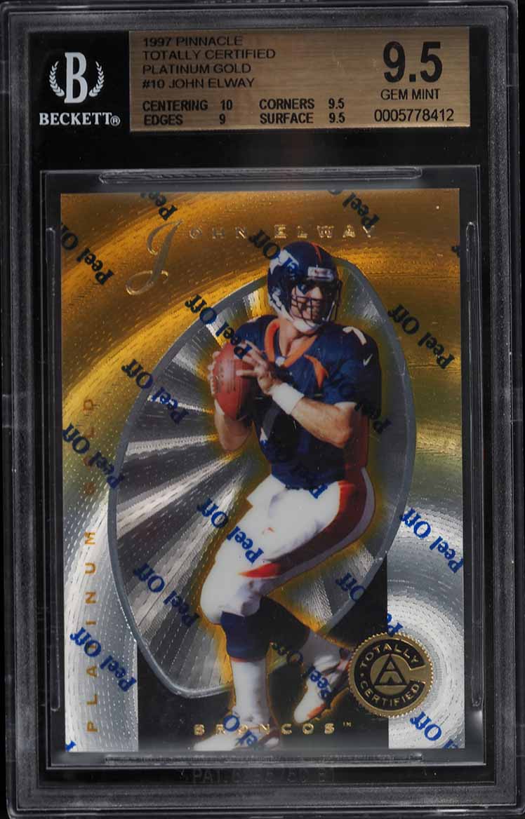 1997 Pinnacle Totally Certified Platinum Gold John Elway /30 #10