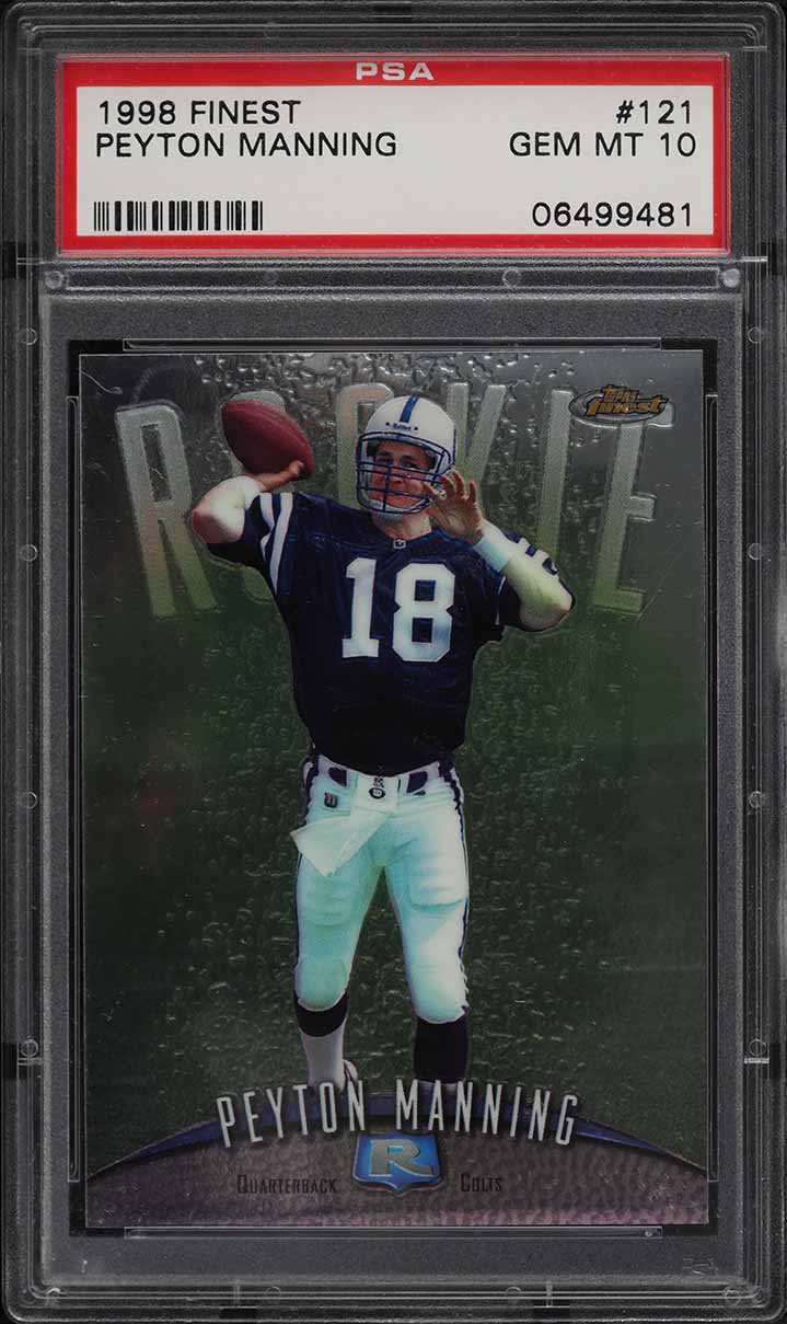 1998 Finest Football Peyton Manning ROOKIE #121 PSA 10 GEM MINT