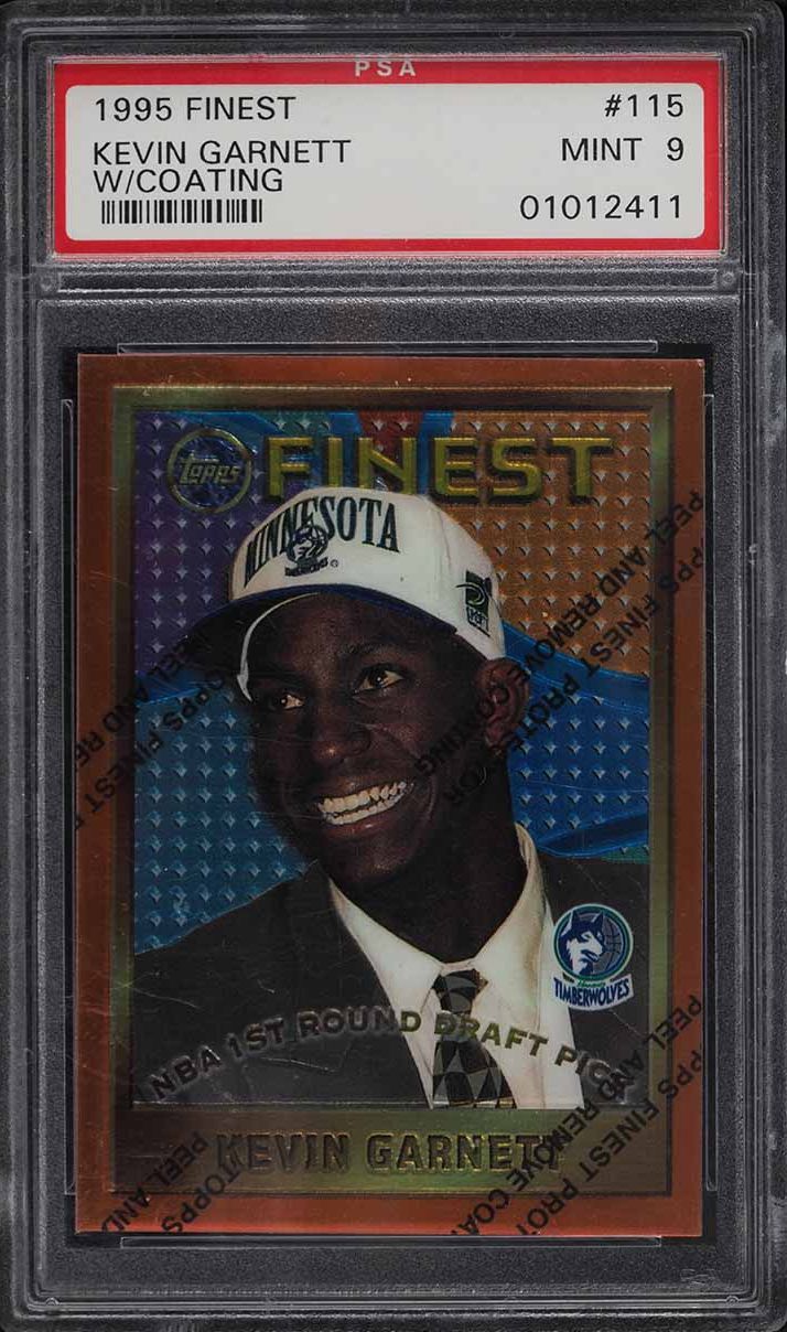 1995 Finest w/ Coating Kevin Garnett ROOKIE #115 PSA 9 MINT