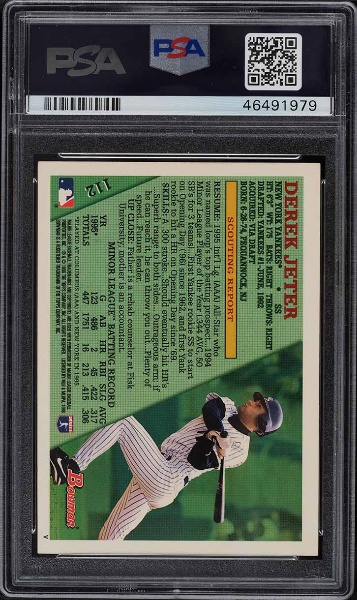 1996 Bowman Derek Jeter ROOKIE #112 PSA 9 MINT