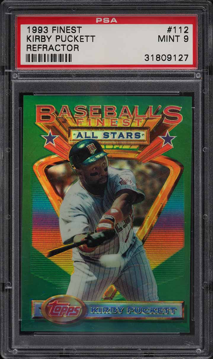 1993 Finest Refractor Kirby Puckett ALL-STAR #112 PSA 9 MINT