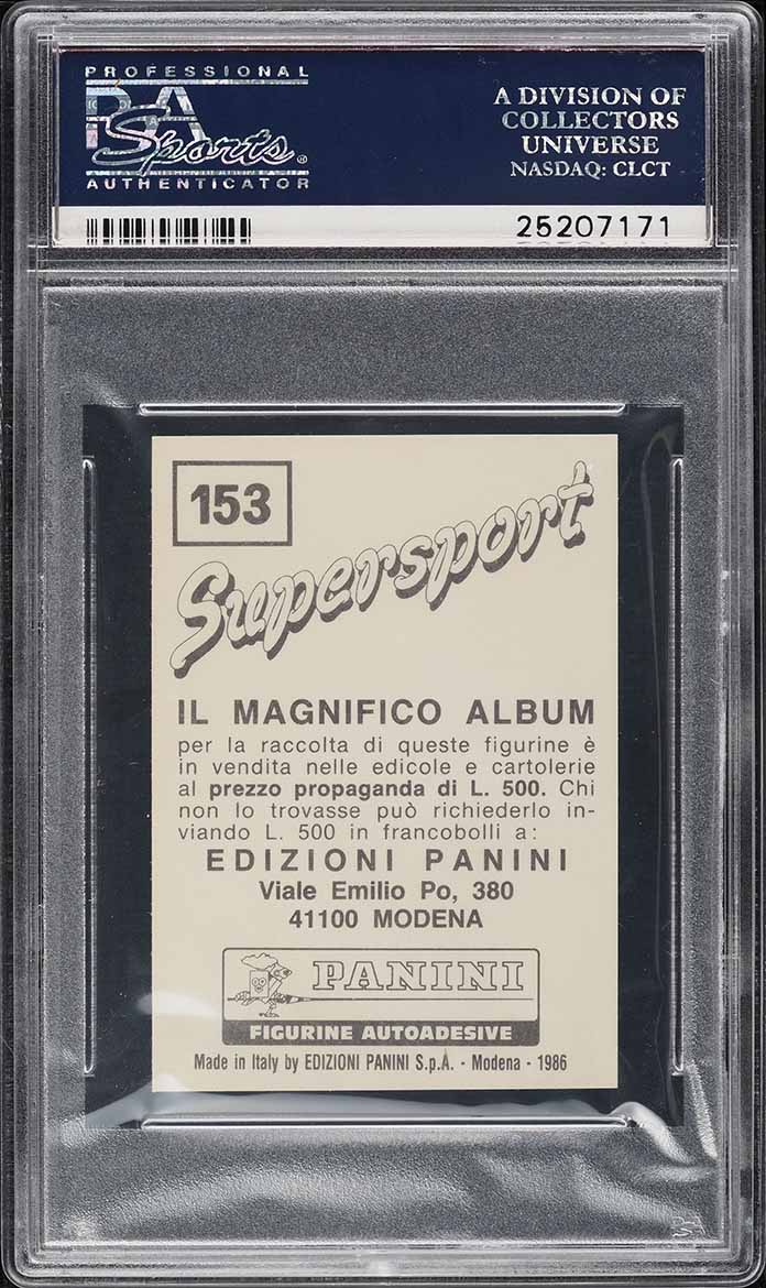 1986 Panini Supersport Italian Boxing Mike Tyson ROOKIE #153 PSA 9 MINT