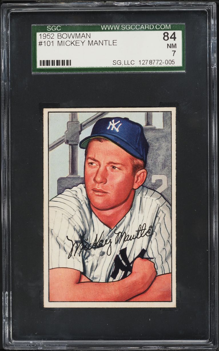 1952 Bowman Mickey Mantle #101 SGC 7 NRMT