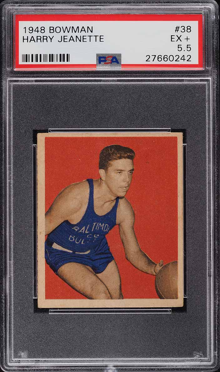 1948 Bowman Basketball Harry Jeanette ROOKIE #38 PSA 5.5 EX+
