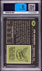 1969 Topps Football Joe Namath #100 PSA 7.5 NRMT+ on Fanatics Collect