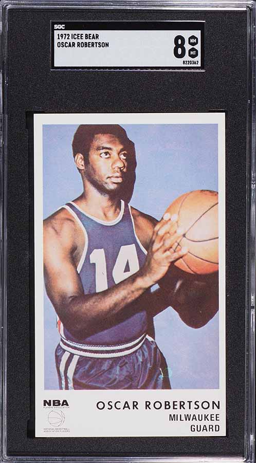 1972 Icee Bear Basketball Oscar Robertson SGC 8 NM-MT
