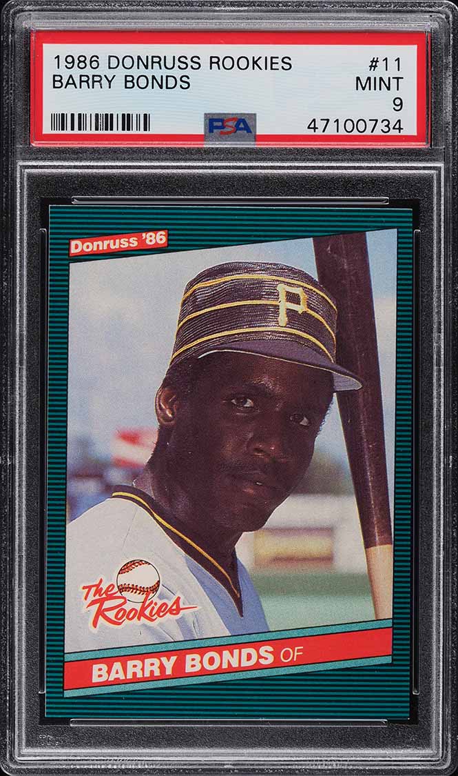 1986 Donruss The Rookies Barry Bonds ROOKIE #11 PSA 9 MINT