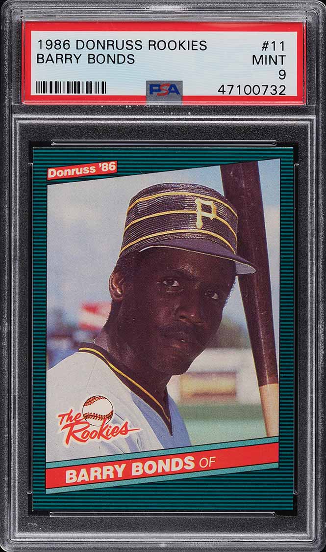 1986 Donruss The Rookies Barry Bonds ROOKIE #11 PSA 9 MINT