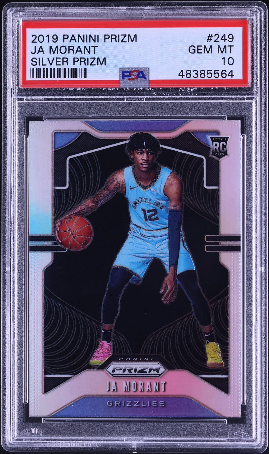 2019 Panini Prizm Silver Ja Morant ROOKIE #249 PSA 10 GEM MINT