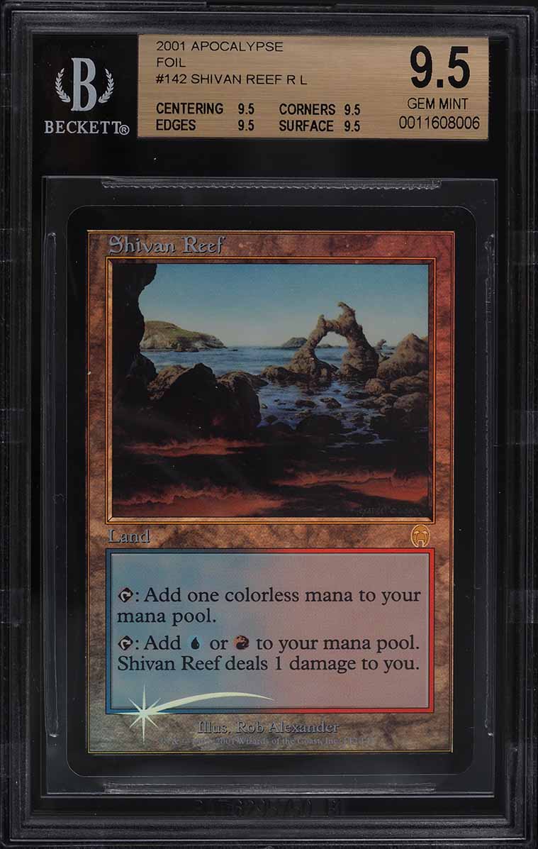 2001 Magic The Gathering MTG Apocalypse Foil Shivan Reef R L #142