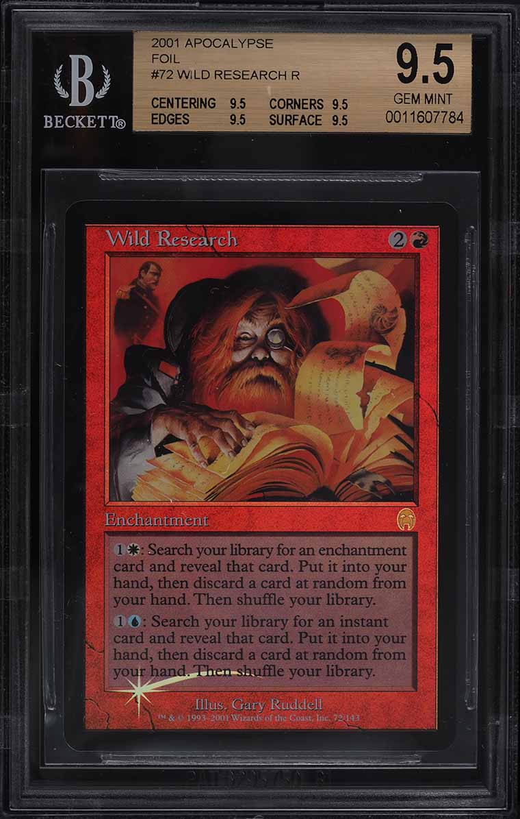 2001 Magic The Gathering MTG Apocalypse Foil Wild Research R #72 BGS 9.5  GEM on Fanatics Collect