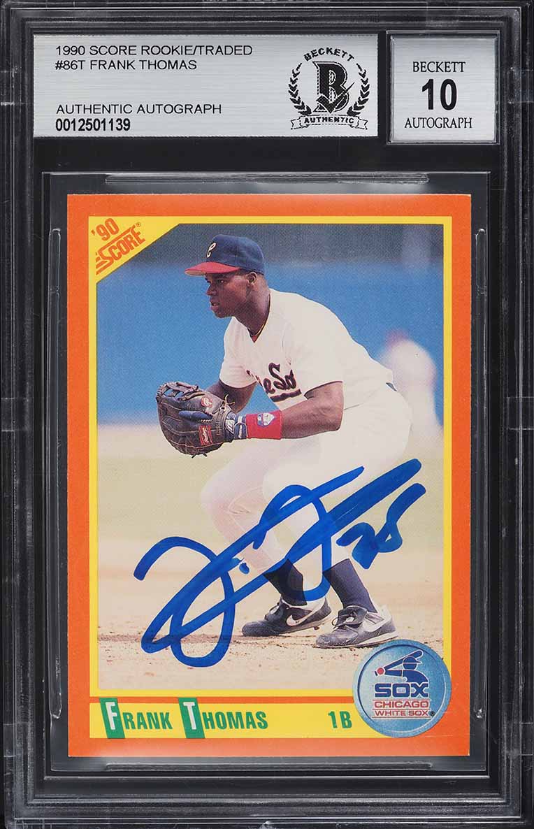 1990 Score Traded Frank Thomas ROOKIE AUTO #86T BAS BGS AUTH