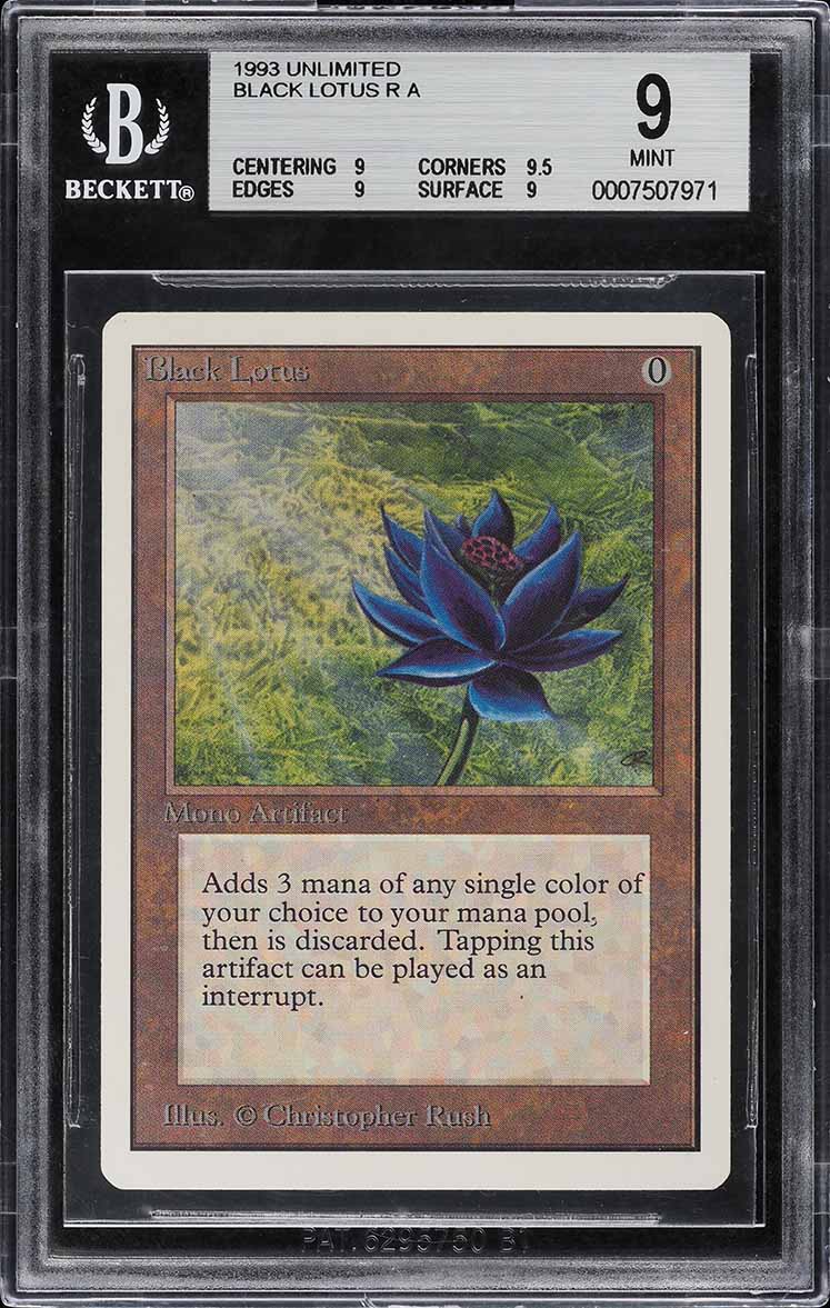 1993 Magic The Gathering MTG Unlimited Black Lotus R A BGS 9 MINT