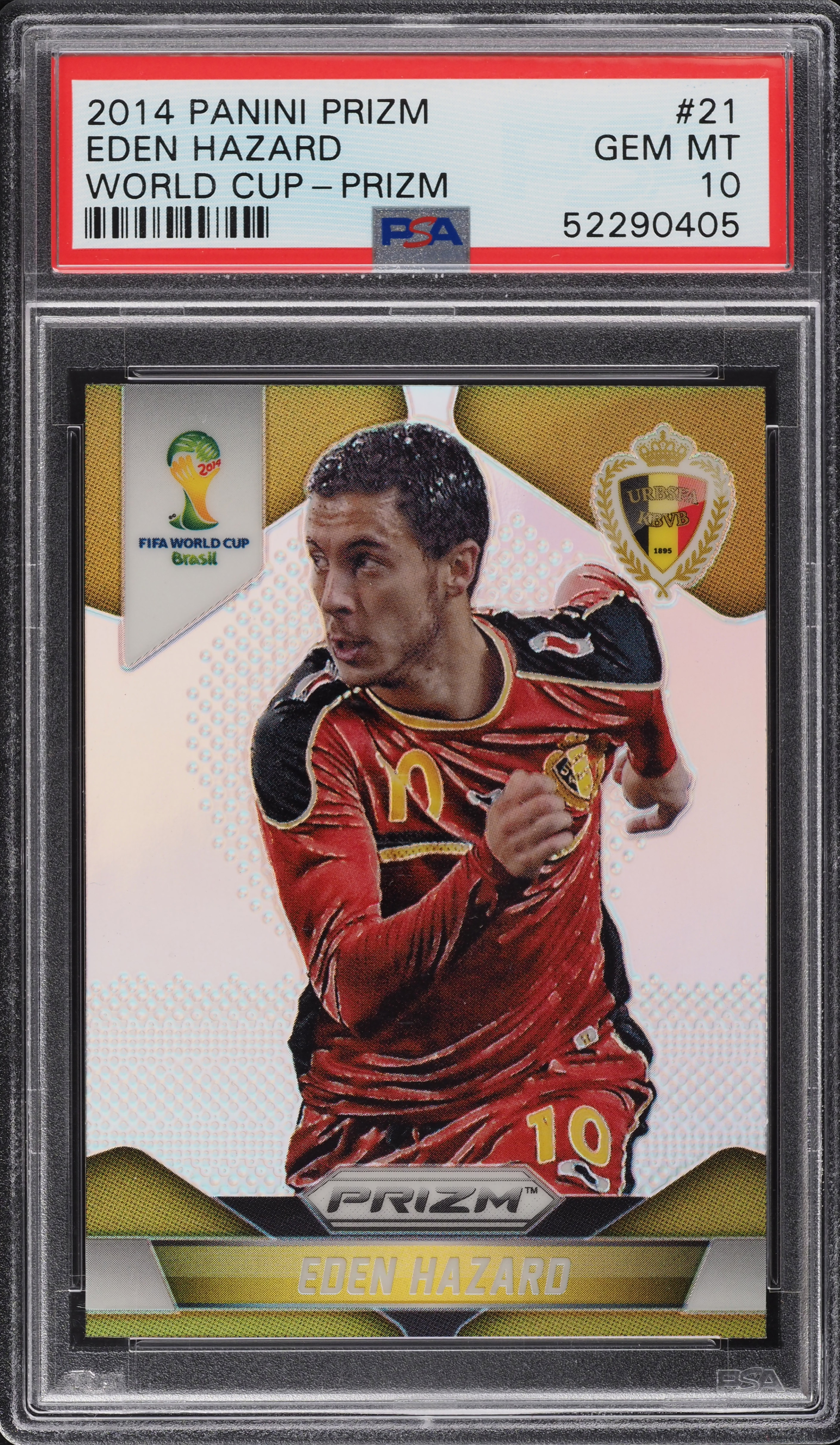 2014 Panini Prizm World Cup Silver Prizms Eden Hazard #21 PSA 10