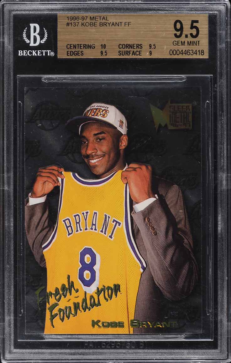 1996 Metal Fresh Foundation Kobe Bryant ROOKIE #137 BGS 9.5 GEM MINT