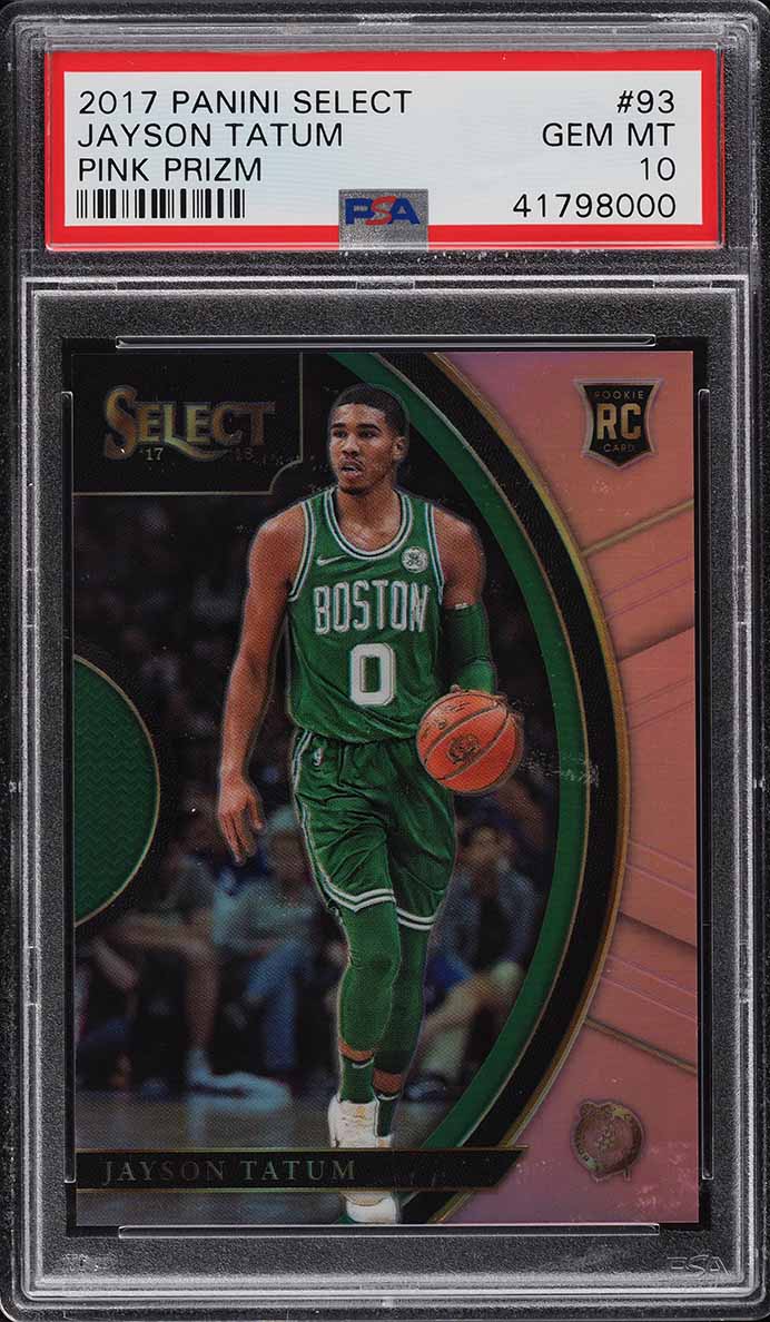 2017 Select Concourse Pink Prizm Jayson Tatum ROOKIE /10 #93 PSA 10 GEM MINT