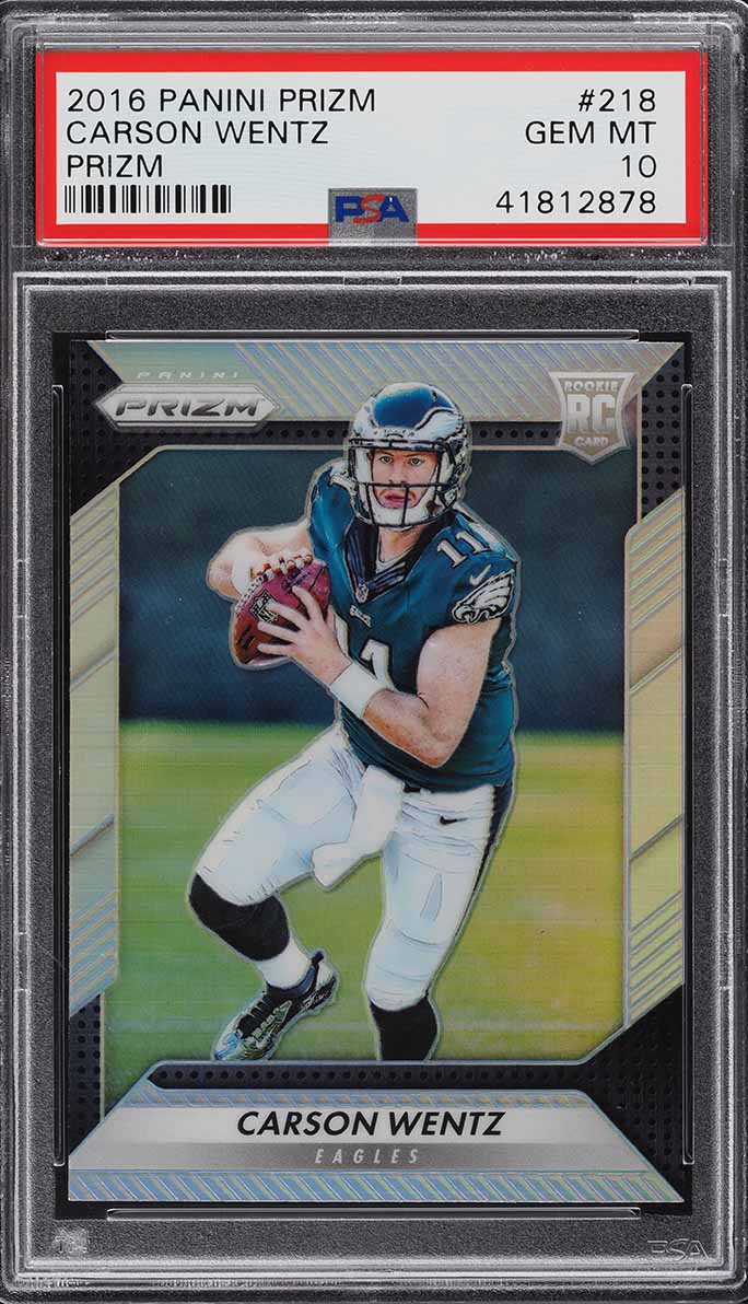 2016 Panini Prizm Silver Prizms Carson Wentz ROOKIE #218 PSA 10 GEM MINT